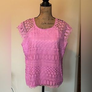 Beautiful pink lace blouse-New without tag!